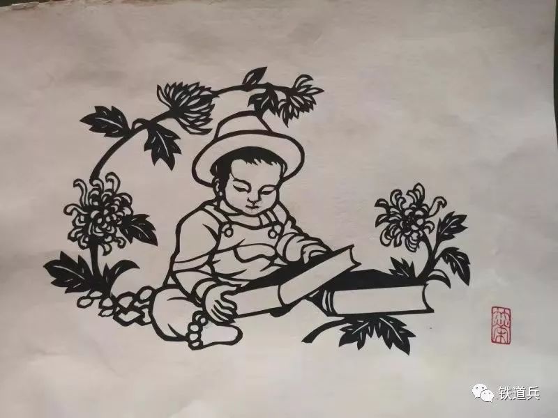 陈竹荣的剪纸故事《匡衡偷光》(图11)