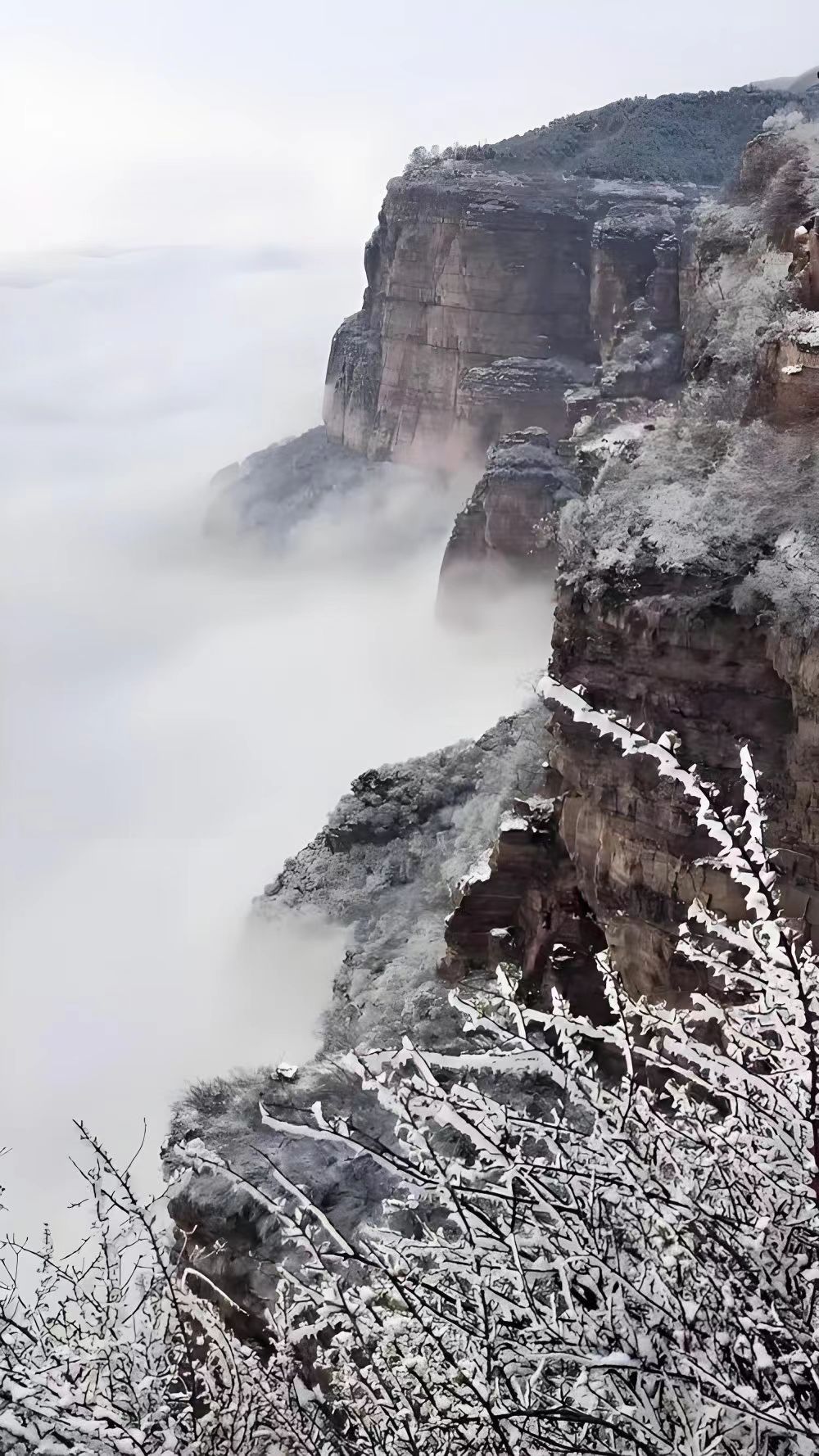 太行山上的雪    (图1)