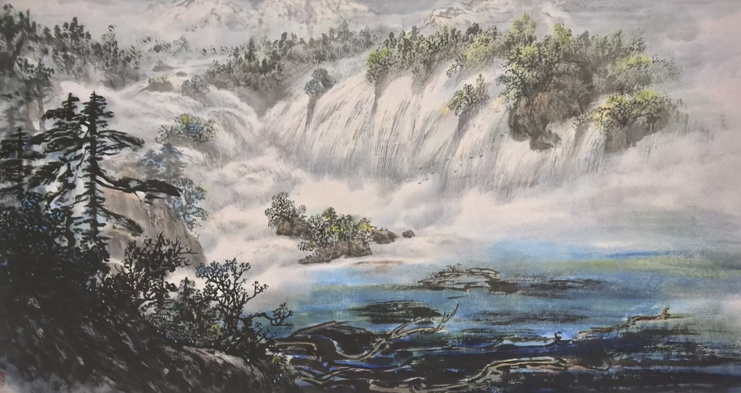 典型水墨山水画(图3) 典型水墨山水画(图3)