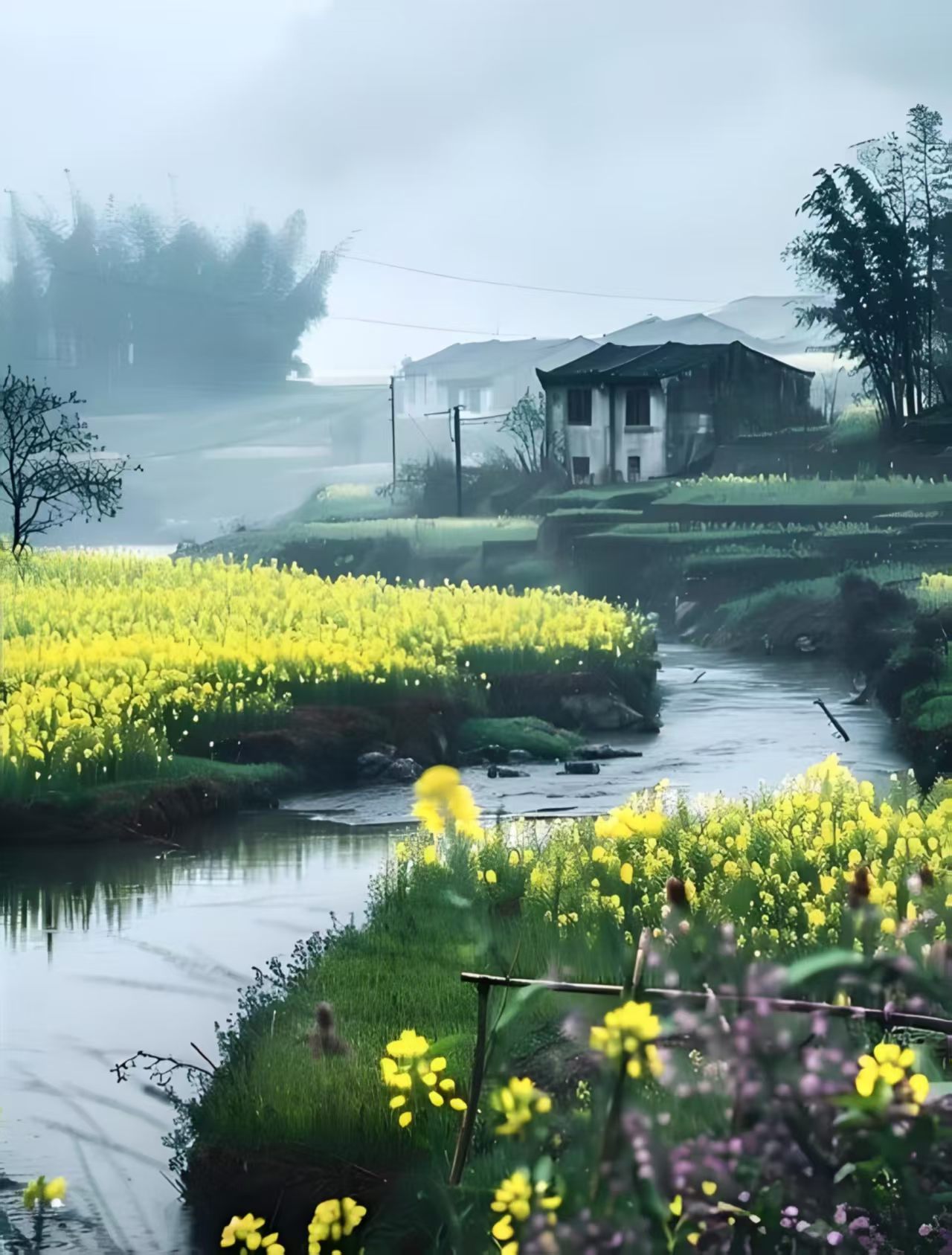晨雨中我是浅浅的那一滴墨(图1)